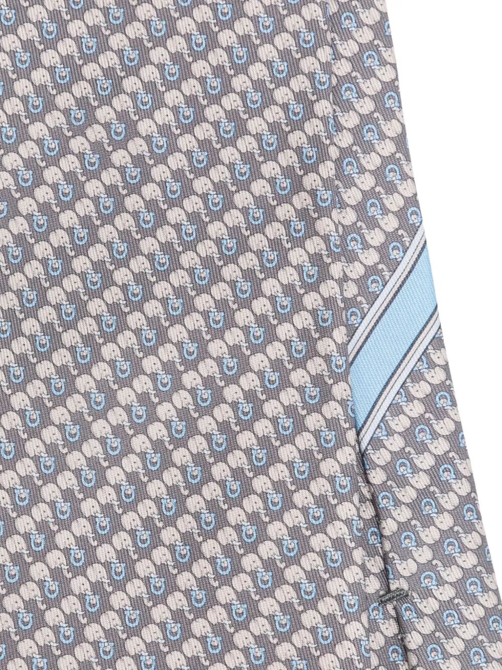 Ferragamo Men Aris Elephant-Print Silk Tie