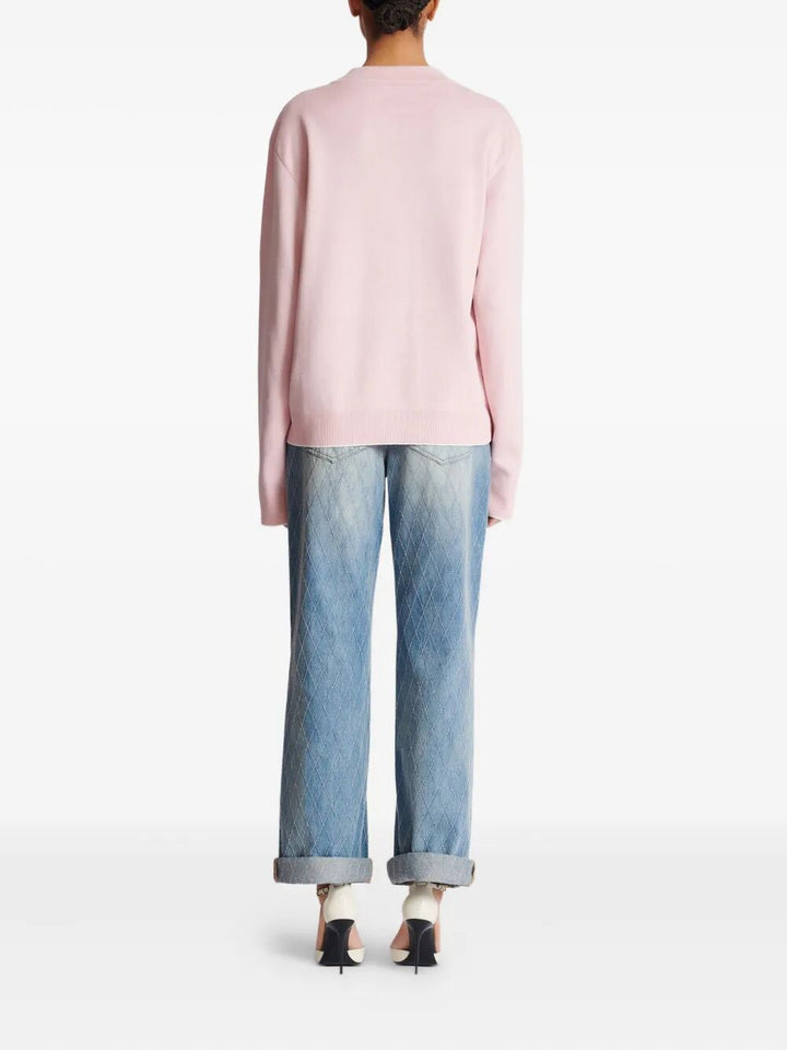 Balmain Women Balmain Emblème-Embroidered Knit Cardigan