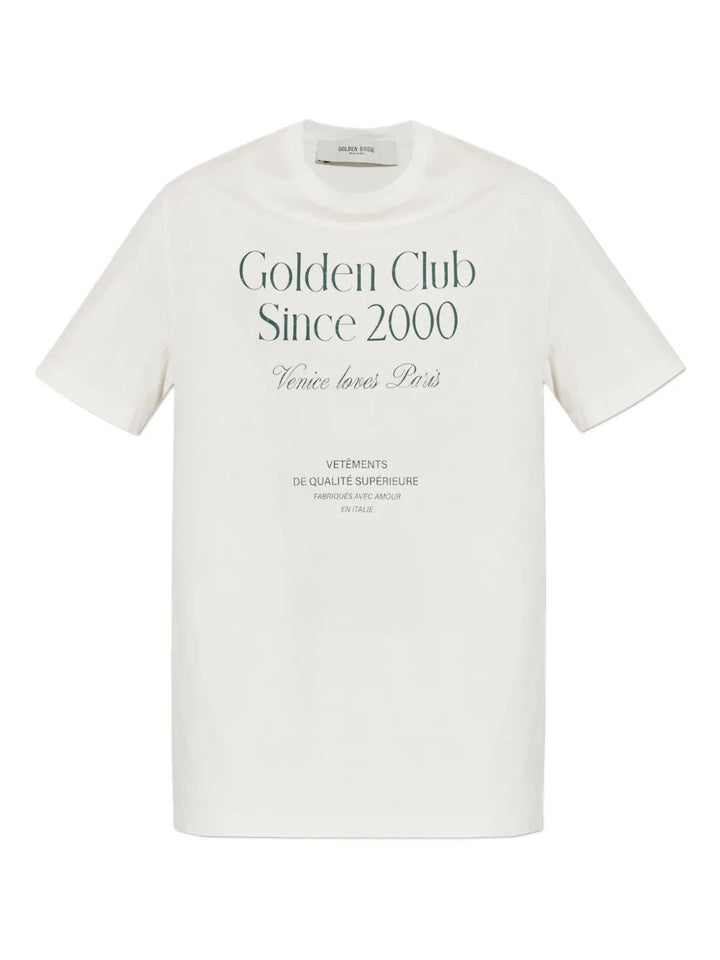 Golden Goose Men `Golden Club Since 2000` Print Cotton T-Shirt