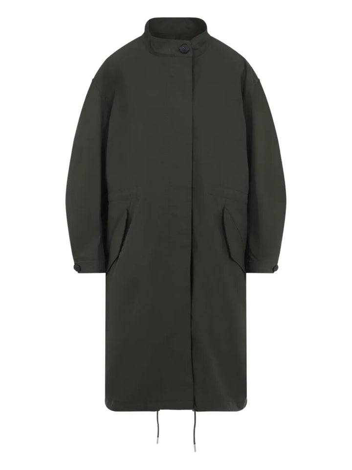 Givenchy Women Cotton Parka With Givenchy Stamp Print