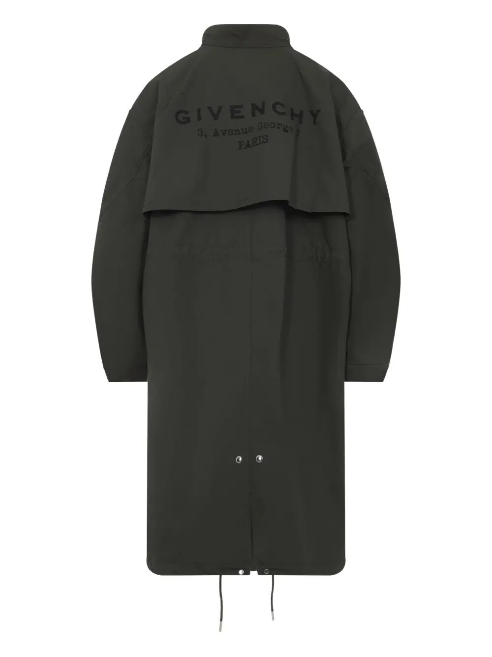 Givenchy Women Cotton Parka With Givenchy Stamp Print