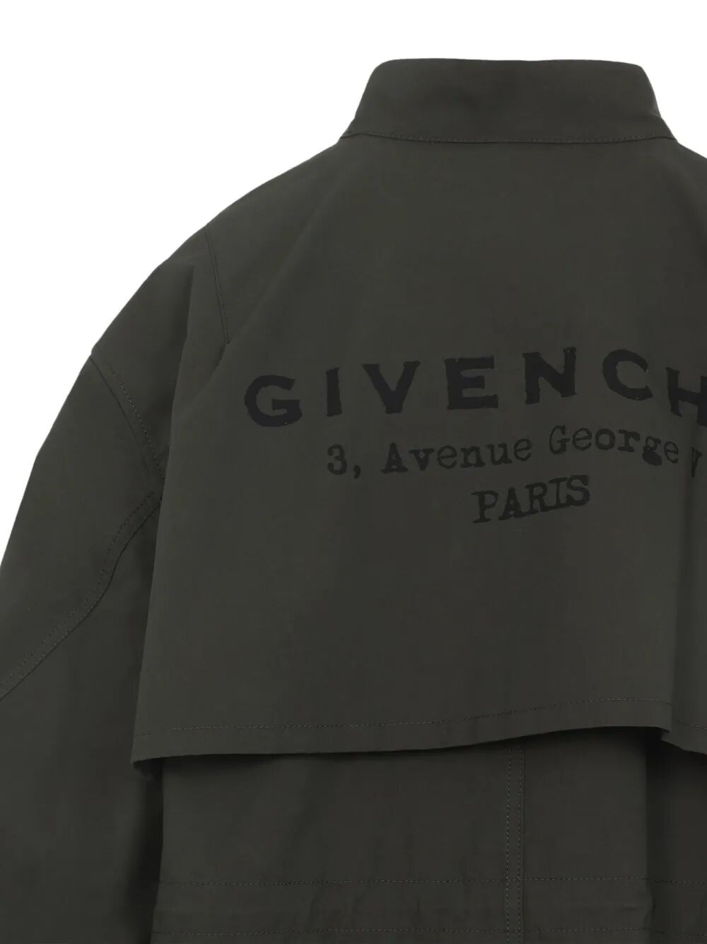 Givenchy Women Cotton Parka With Givenchy Stamp Print