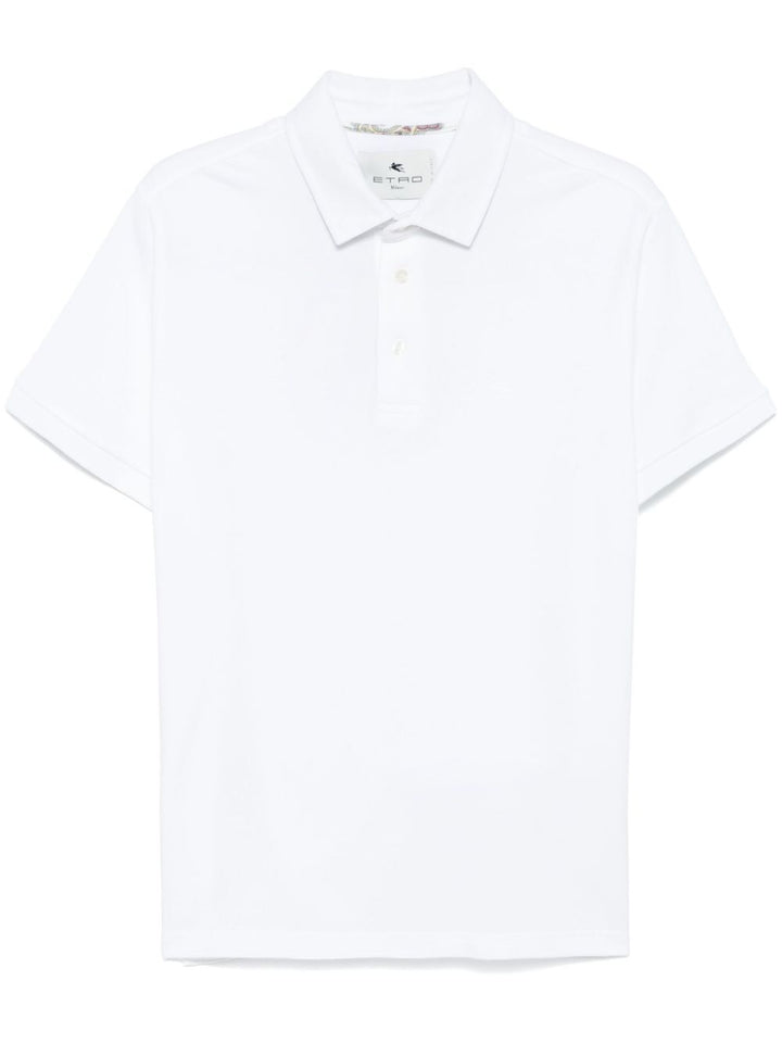 Etro Men Pegaso-Embroidered Polo Shirt