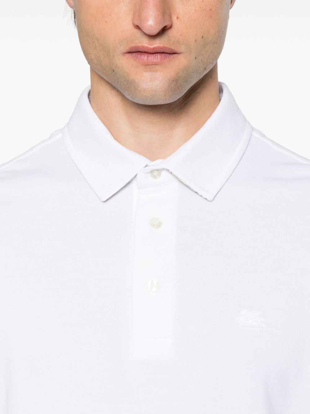 Etro Men Pegaso-Embroidered Polo Shirt