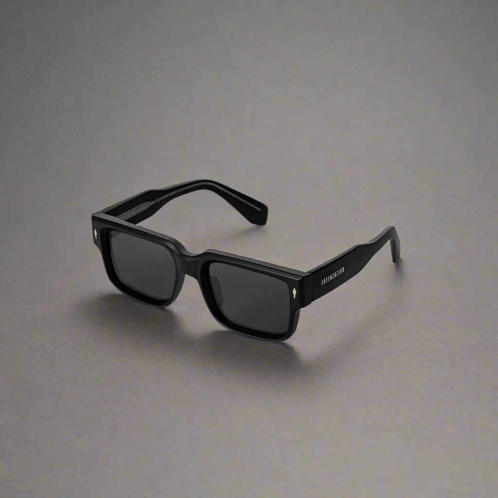 Black stylish Italian designed affordable sunglasses with UV protection.