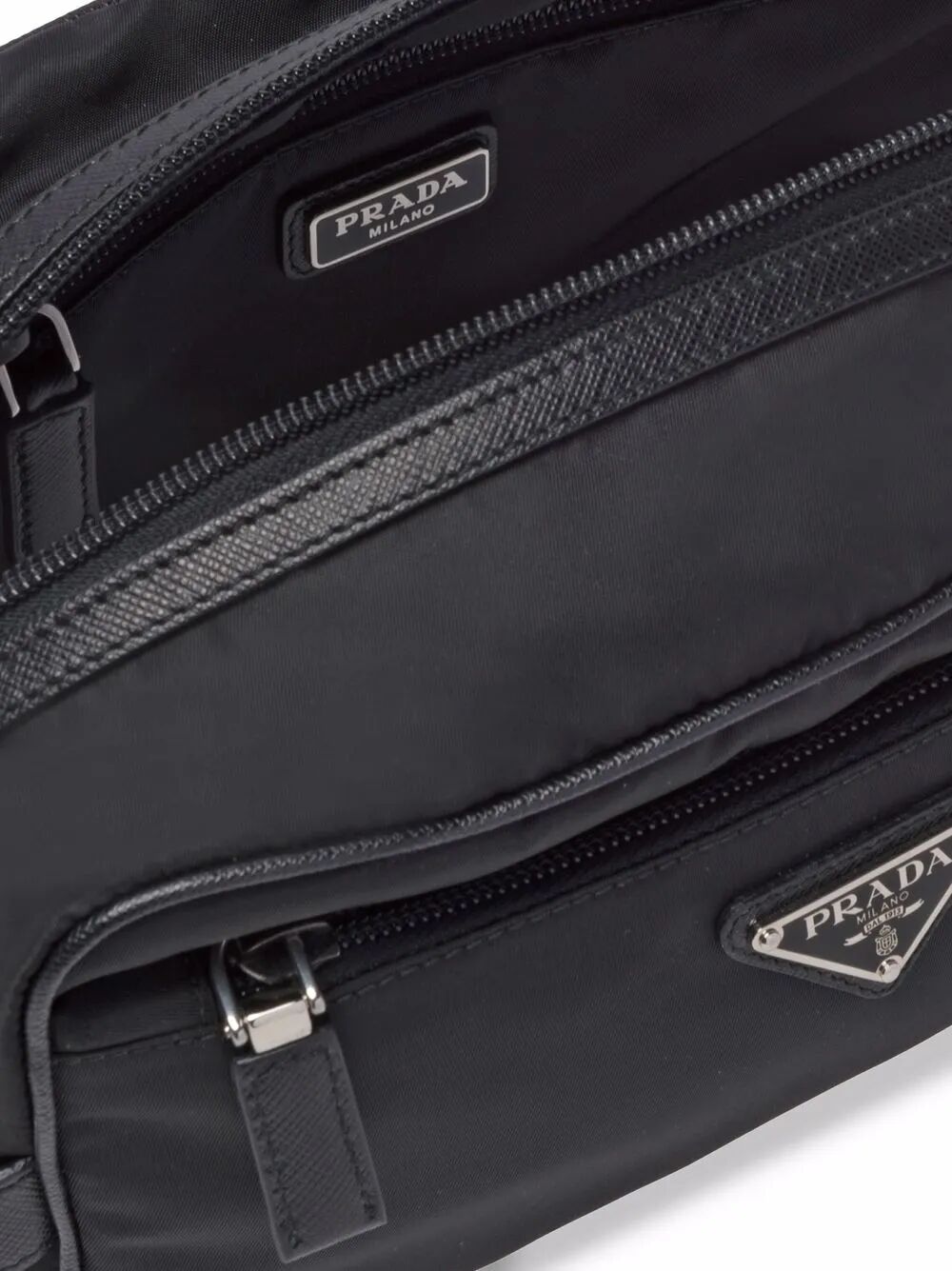 Prada Men Re-Nylon And Saffiano Leather Travel Pouch