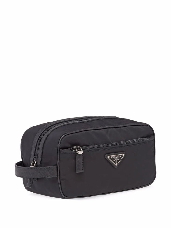 Prada Men Re-Nylon And Saffiano Leather Travel Pouch