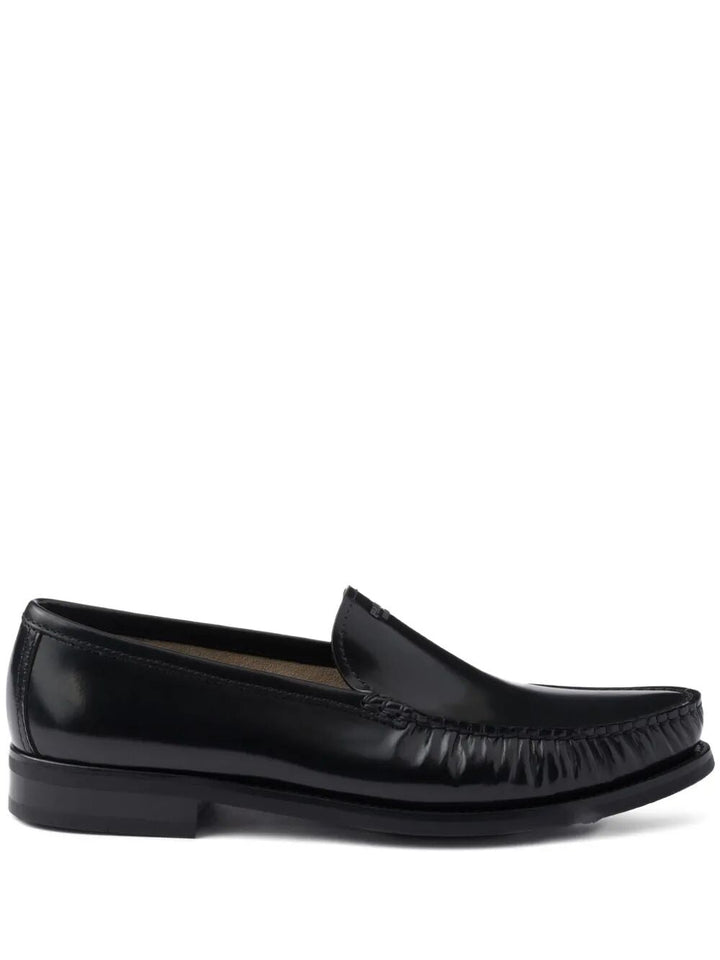 Prada Men Brushed Leather Loafers