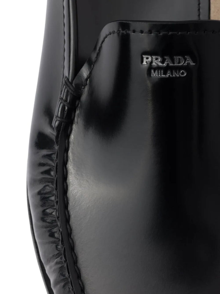 Prada Men Brushed Leather Loafers