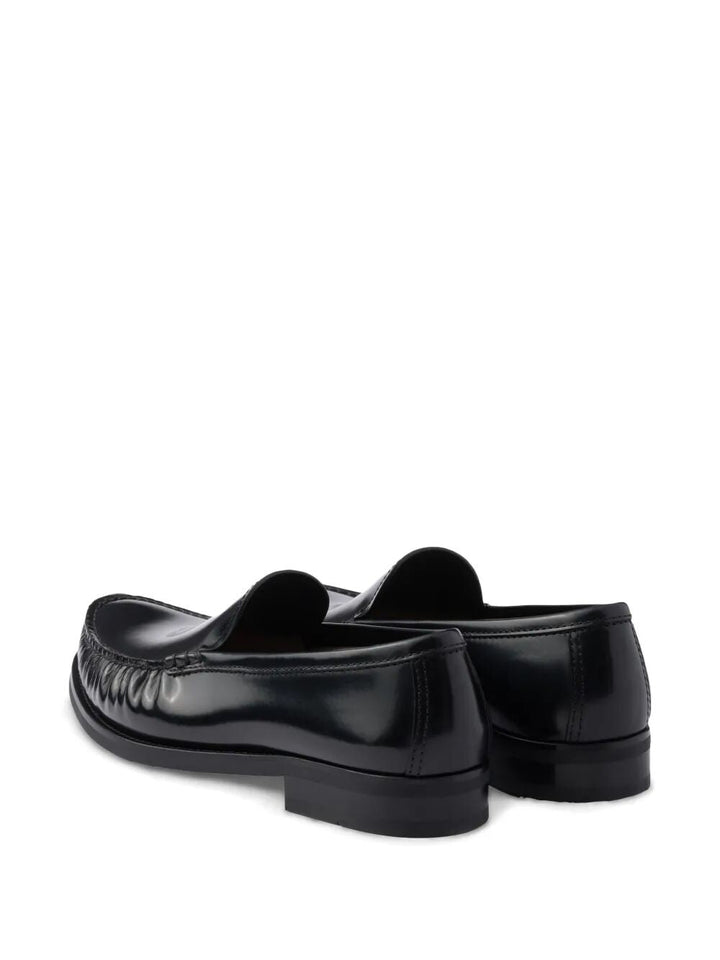 Prada Men Brushed Leather Loafers