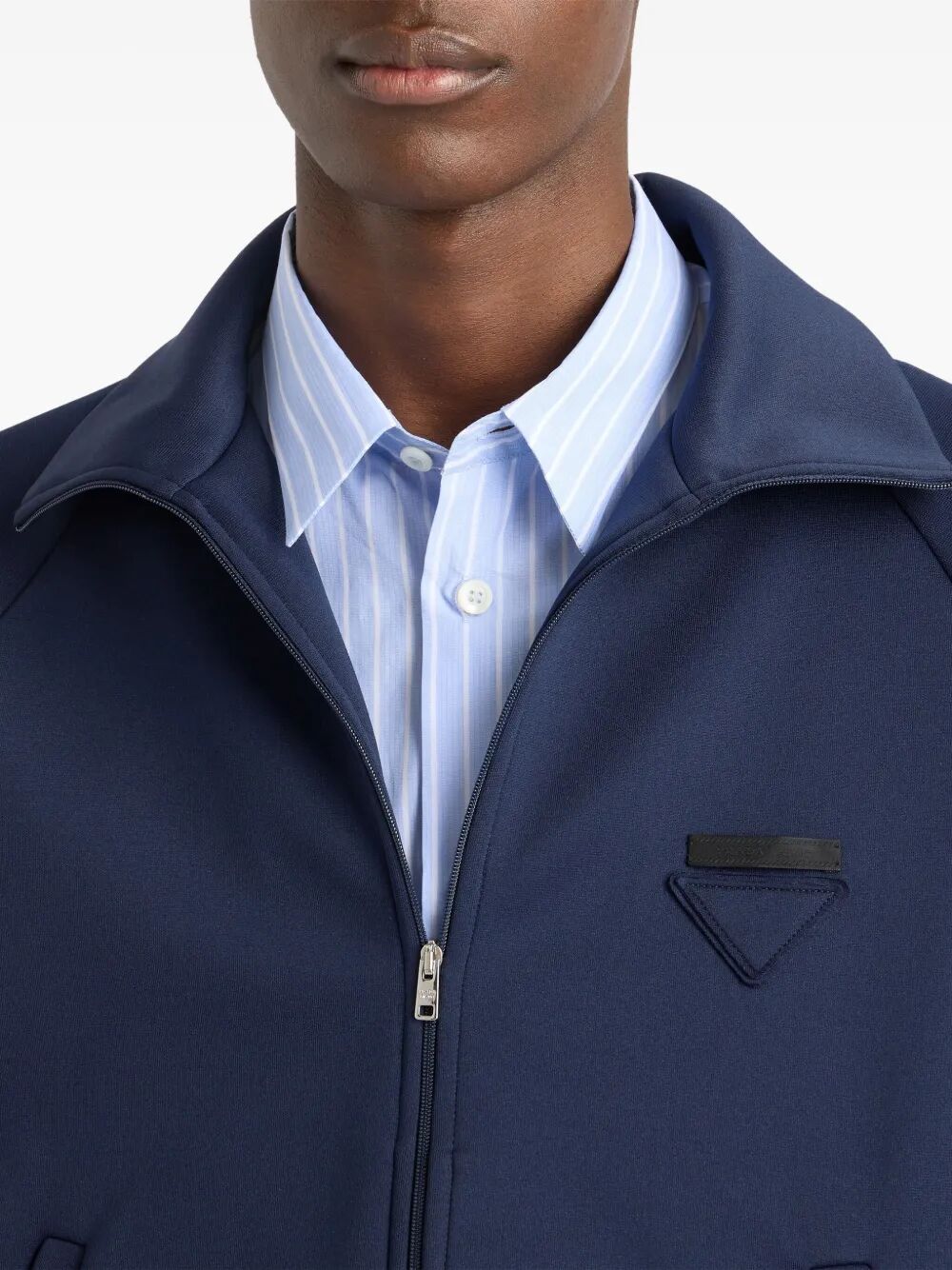 Prada Men Zippered Technical Fabric Jacket