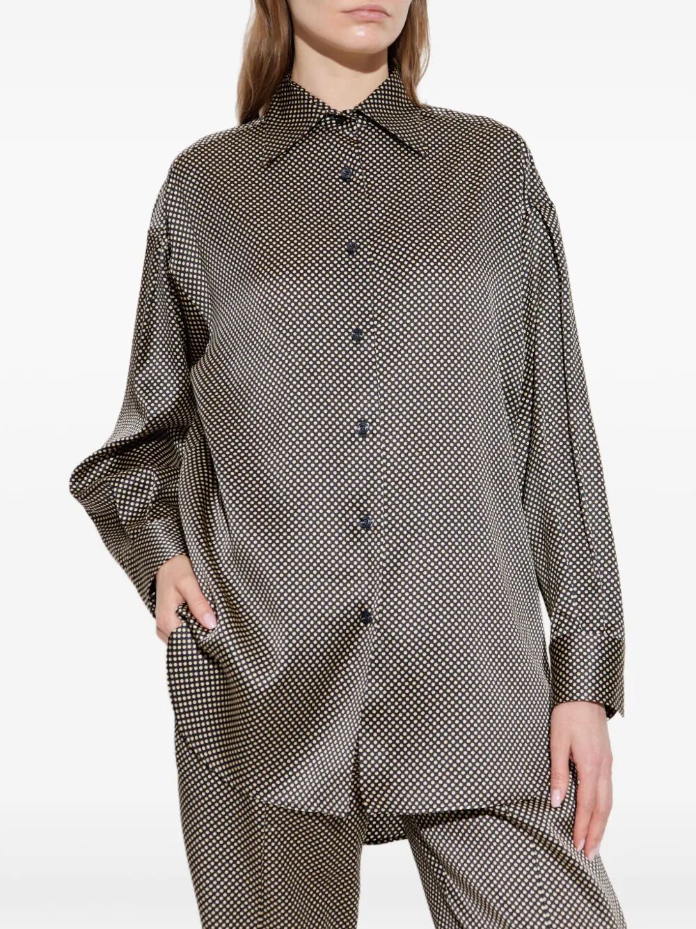 Tom Ford Women Polka Dot Relaxed Fit Silk Shirt