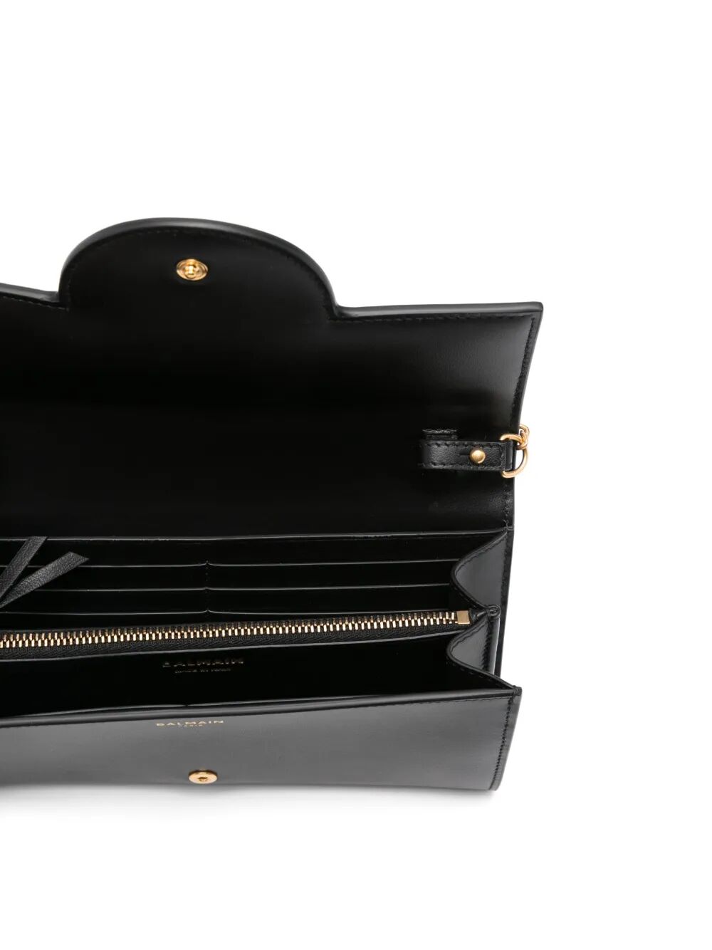 Balmain Women "B-Buzz" Wallet On Chain Calfskin