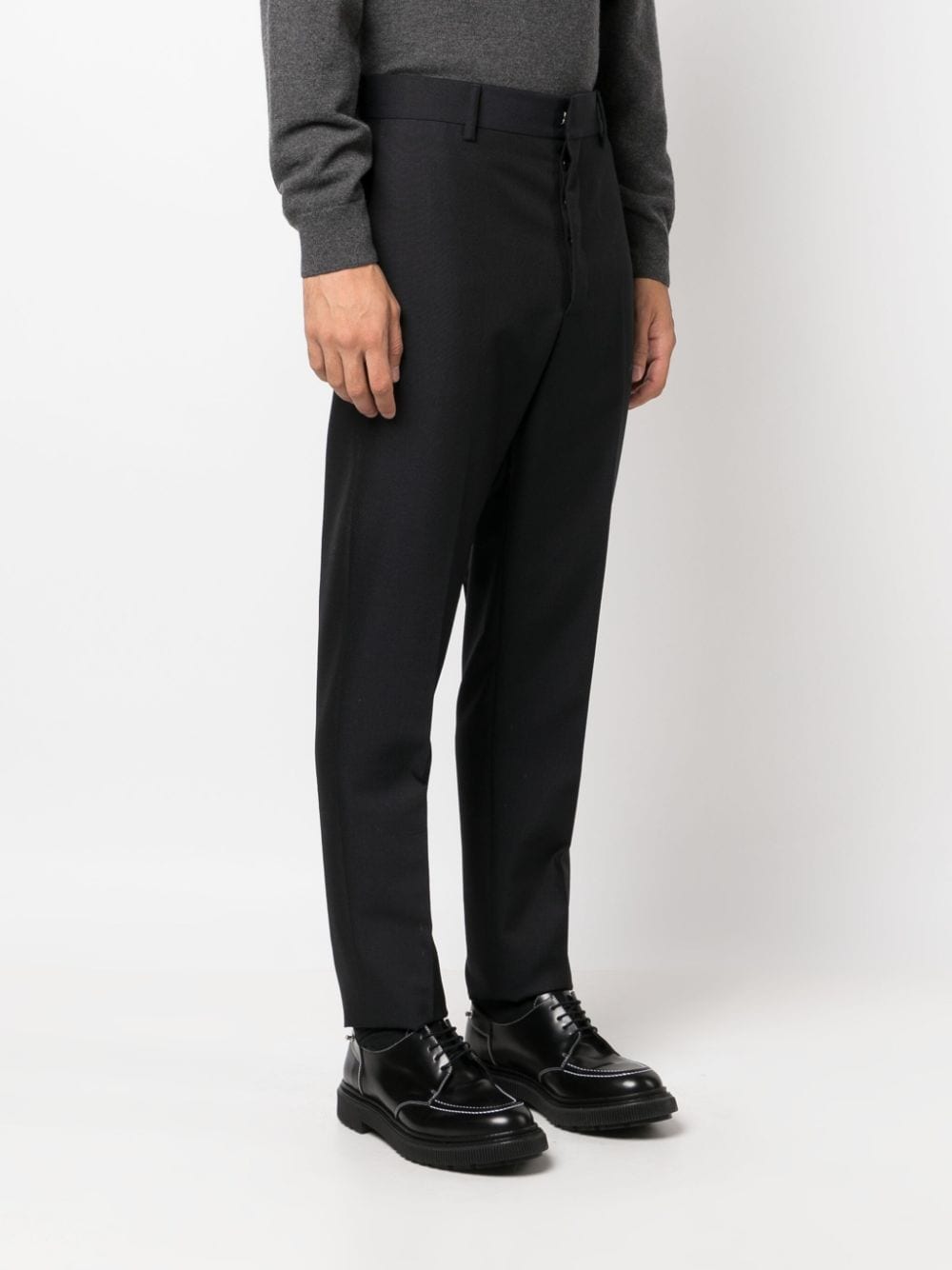 Prada Men Mid-Rise Tailored Trousers