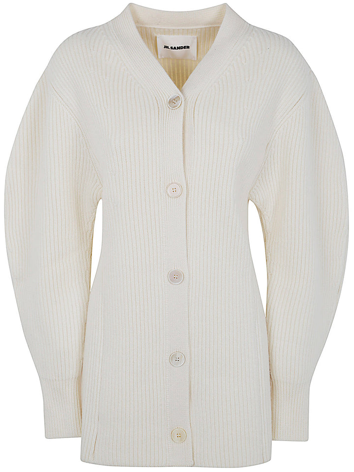 Jil Sander Women Woman`S Long Sleeves V-Neck Long Cardigan