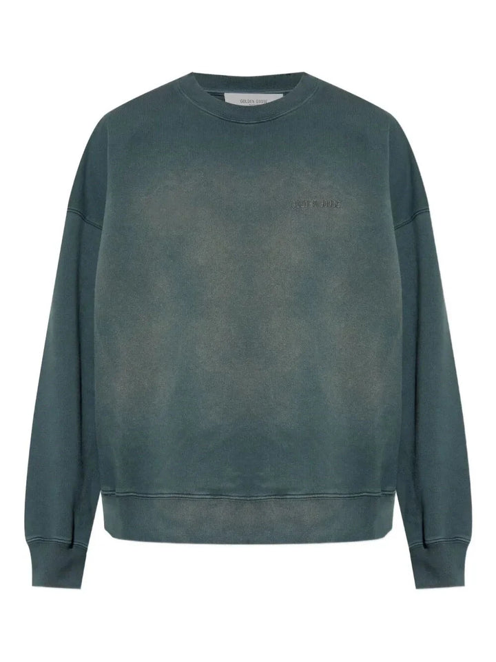 Golden Goose Men `Journey` Crew-Neck Sweatshirt With Embroidery