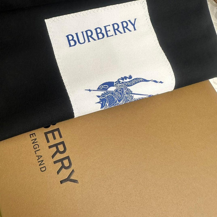 Burberry Black T-Shirt Without Collar