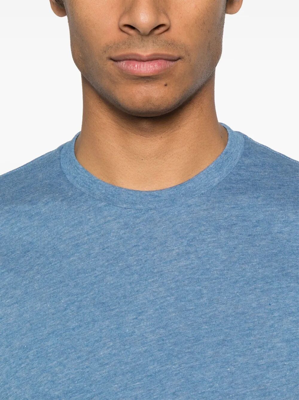 Tom Ford Men Cotton Blend Melange Crew Neck T-Shirt