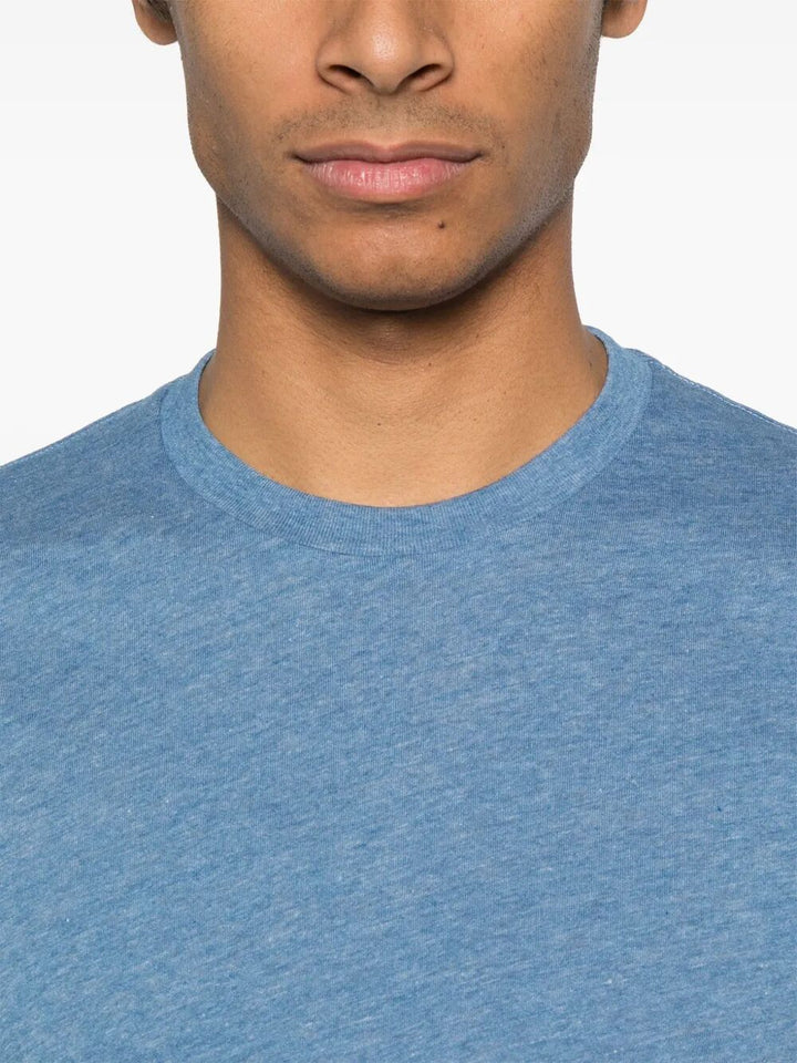 Tom Ford Men Cotton Blend Melange Crew Neck T-Shirt