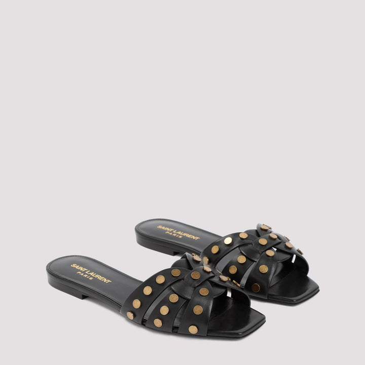 Saint Laurent Leather Tribute Sandals Women