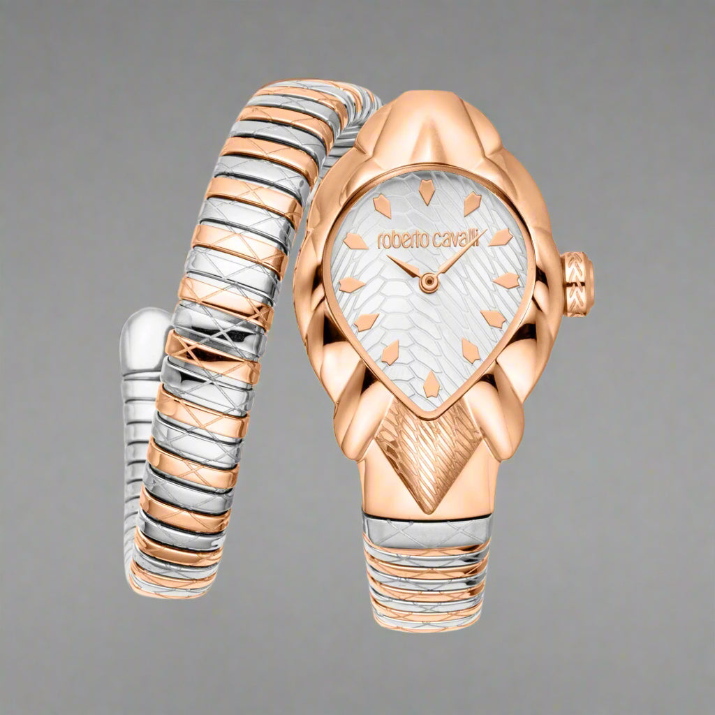 Roberto Cavalli women's rose gold and silver Watches