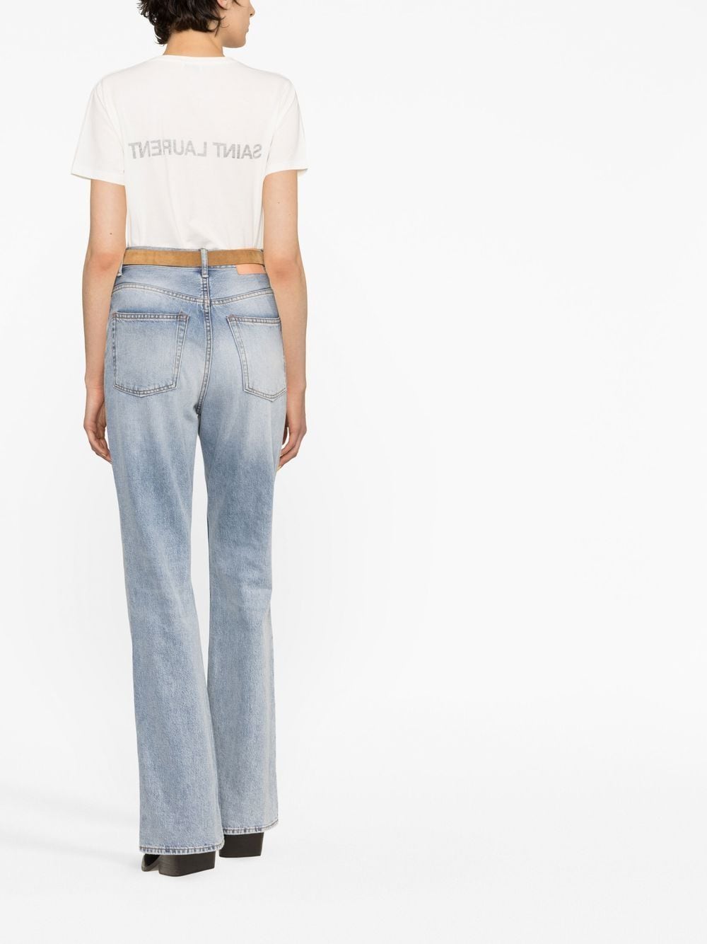 Saint Laurent Women Saint Laurent Reverse Cotton T-Shirt