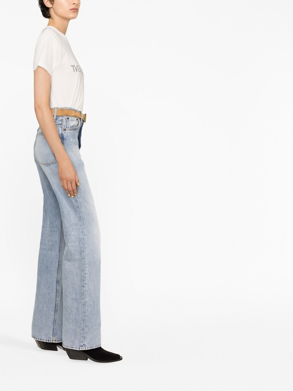 Saint Laurent Women Saint Laurent Reverse Cotton T-Shirt