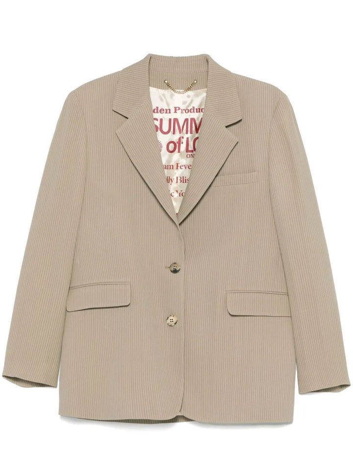 Golden Goose Women Journey W`S Sb Over Jacket Maia Pinstripe Blend Viscose