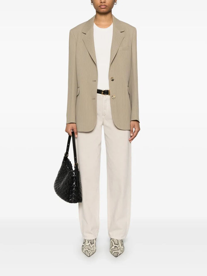 Golden Goose Women Journey W`S Sb Over Jacket Maia Pinstripe Blend Viscose