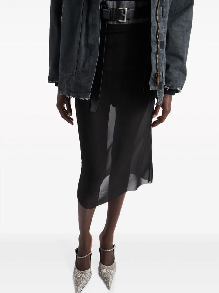 Prada Women Gonna Pencil In Georgette