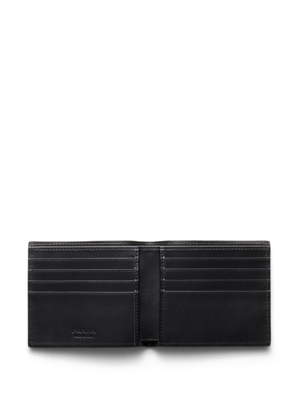 Prada Men Grained Leather Bi-Fold Wallet