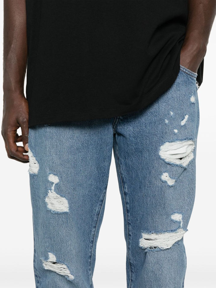 Dolce & Gabbana Men Classic Five-Pocket Cotton Jeans With Abrasions