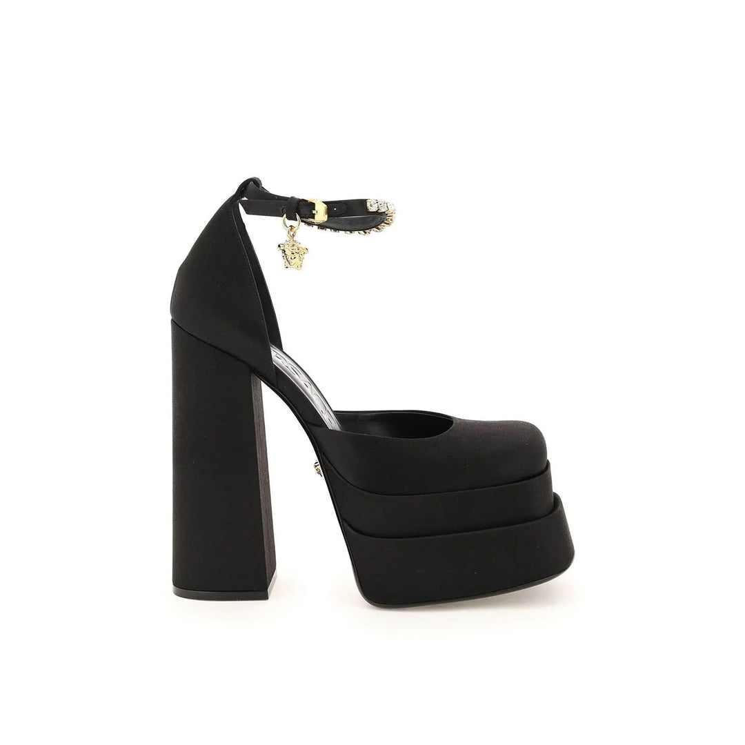 Versace Silk Satin Platform Pumps Women