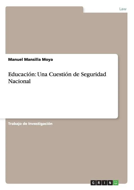 Educación: Una Cuestión de Seguridad Nacional - Paperback