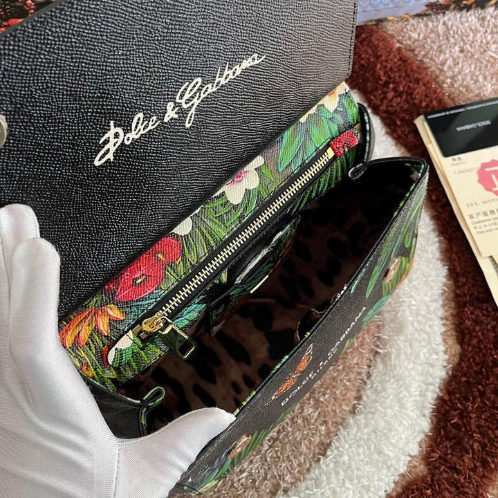 Dolce &amp; Gabbana Flower Print Sicily Bag