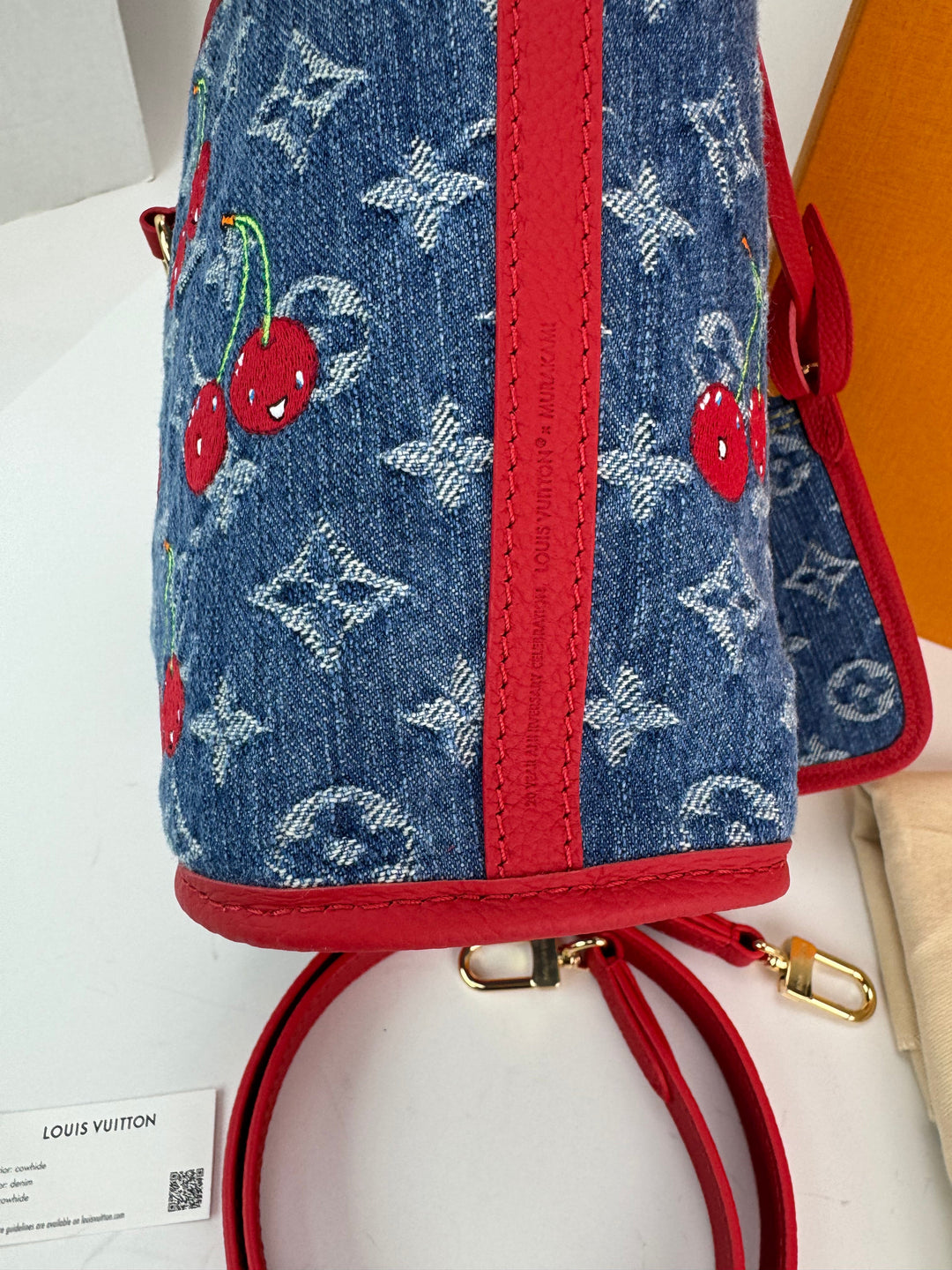 Louis Vuitton x Takashi Murakami Cerises Cherry Neverfull Inside Out BB