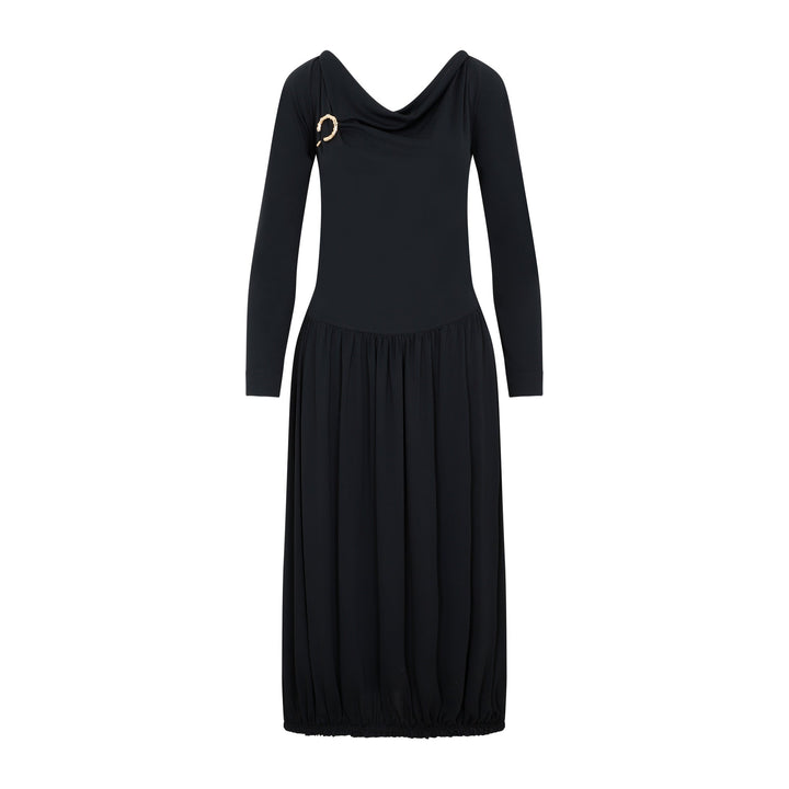 Lanvin Ls Drape Midi Dress Women