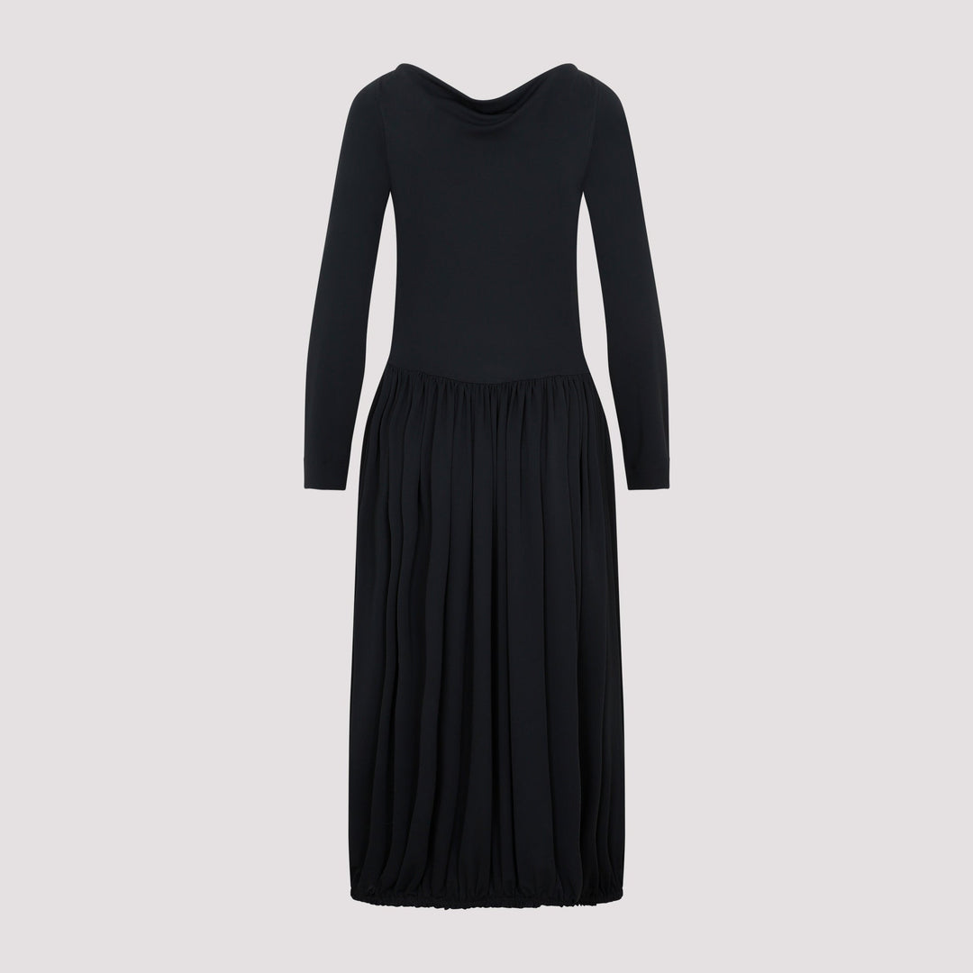 Lanvin Ls Drape Midi Dress Women