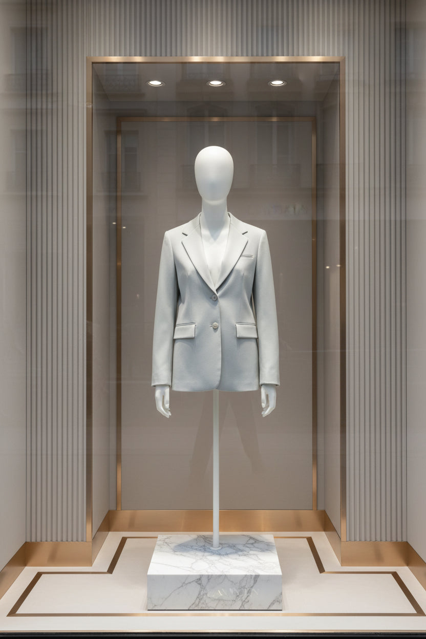 Light gray blazer on a white background