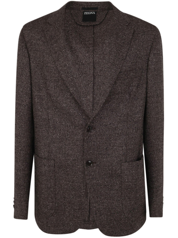Zegna Men Wool And Silk Blend Jacket