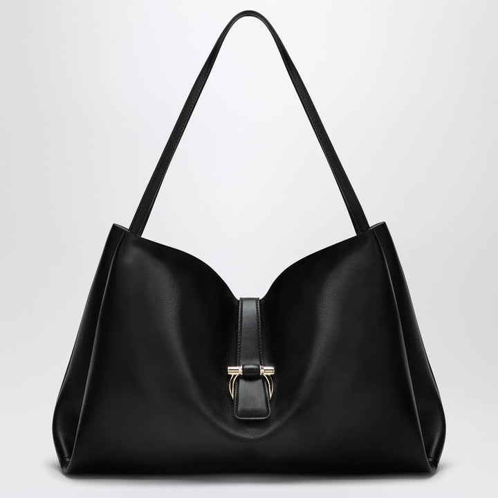 Ferragamo Large Black Leather Tote Bag Women