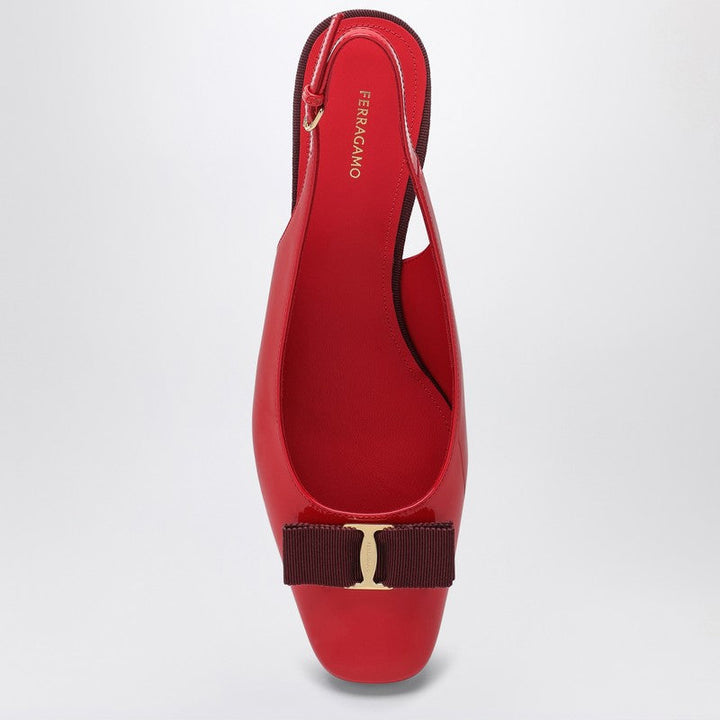 Ferragamo Vara Red/Burgundy Slingback Women