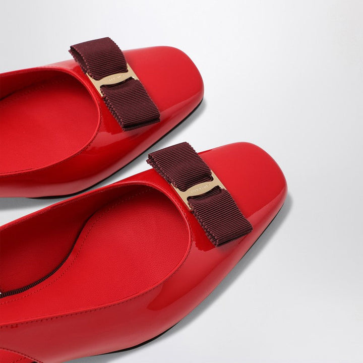 Ferragamo Vara Red/Burgundy Slingback Women