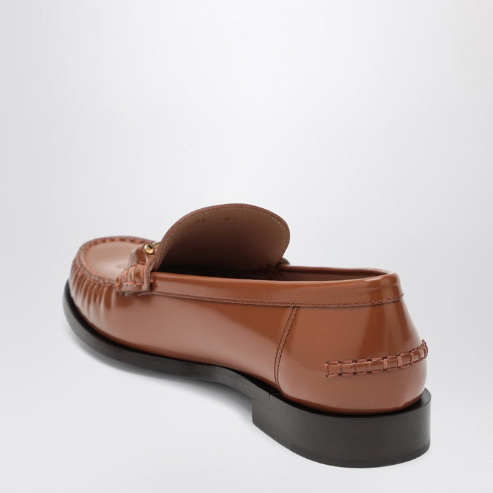 Ferragamo Moccasin With Chain New Vara Colour Leather Women