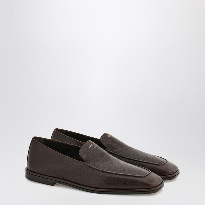 Ferragamo Dark Brown Leather Loafer Men