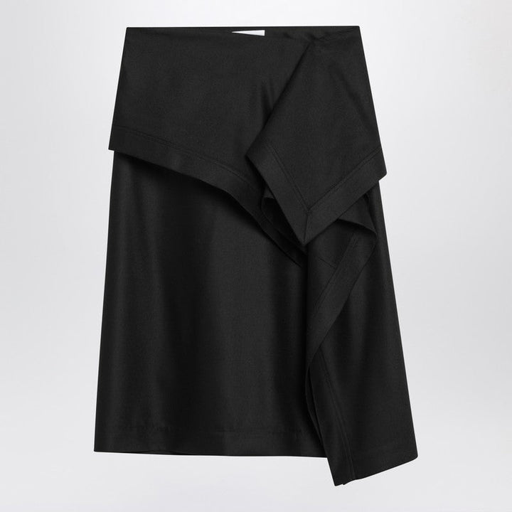 Ferragamo Asymmetric Black Skirt With Basque Women