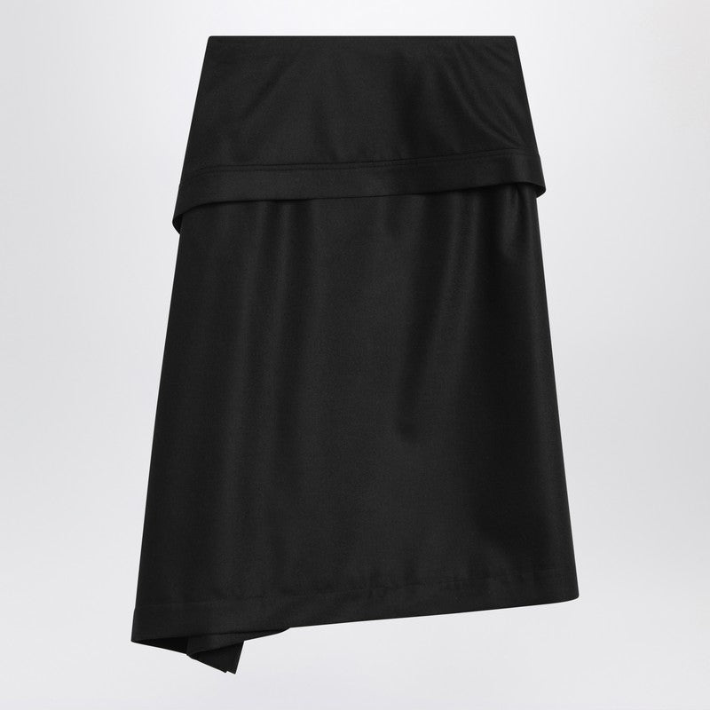 Ferragamo Asymmetric Black Skirt With Basque Women