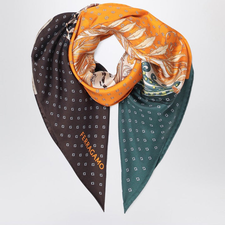 Ferragamo Silk Scarf Madras Print Women