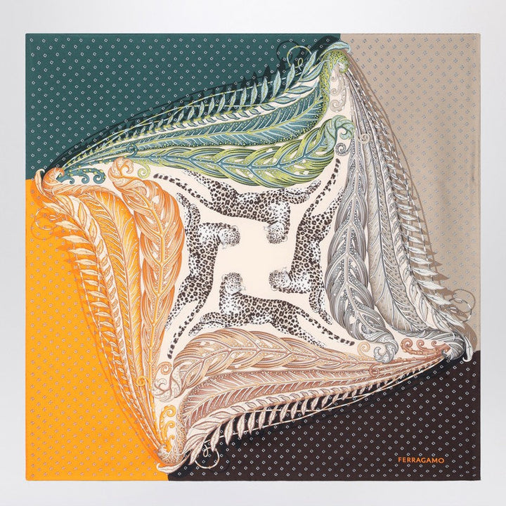 Ferragamo Silk Scarf Madras Print Women