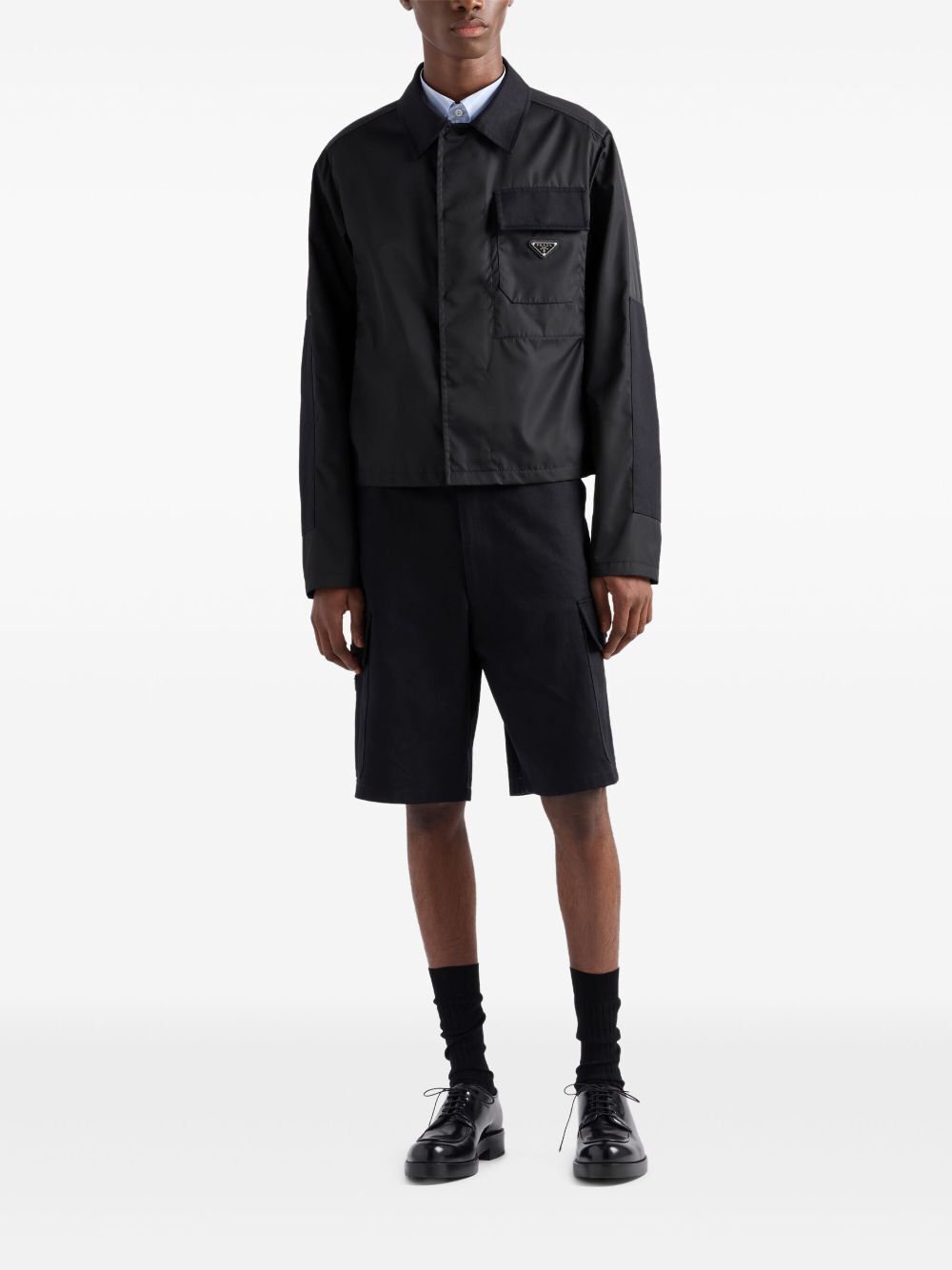 Prada Men Utility Pockets Cotton Bermudas